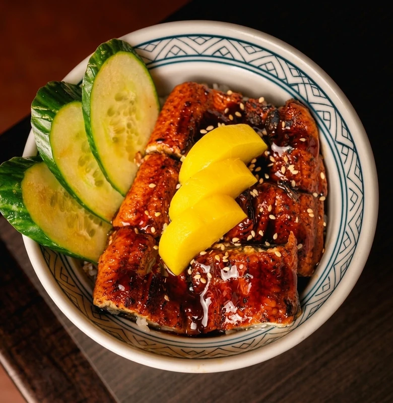 Unagi Don grilled eel rice bowl at Kon'ya Japan, northwest Calgary